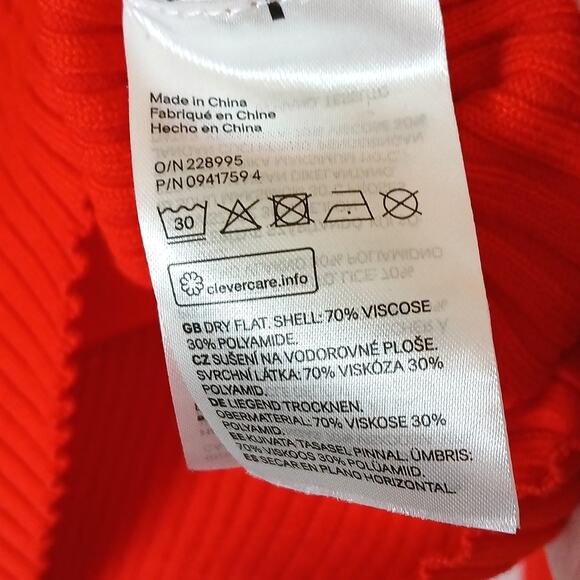 H&M Orange Red Cardigan Ribbed Sweater - Picture 5 of 5